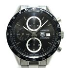 Auth TAG Heuer Carrera Chronograph CV2010 GL7564 Silver Men s Wrist Watch