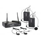 Proel EIKON WM300DH Doppio radiomicrofono UHF wireless con ricevitore + Archetto