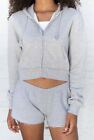 Brandy Melville Grey Crystal Hoodie