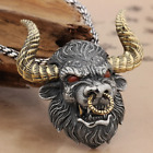 Fierce Bull Head Pendant for Men