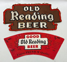 RARE Vintage Old Reading Beer 1/2 BBL Keg Label & Patch