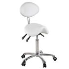 Sgabello bianco sedia per estetista regolabile altezza e schienale manicure spa
