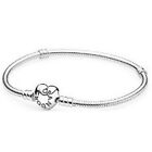 E_0002_S7233681 Pandora Bracciale Donna Pandora HEART CLASP SNAKE CHAIN BRACELET