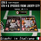 Lotto PS3 🔹 GTA 5 + GTA 4 & EPISODES FROM LIBERTY CITY 🔹 italiano  🇮🇹