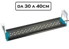 PLAFONIERA LED LUCE BIANCA BLU LAMPADA PER ACQUARIO BARRA DA 30 A 40cm SLIM -D73