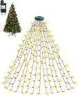 Luci Albero Di Natale 400 LED 2M X 16 Fili Mantello Luminoso, 8 Modalità Cascata