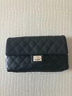 CHANEL UNIFORM MARSUPIO 2.55 in PELLE CAVIAR NERO