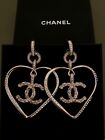 Earrings Chanel Heart. Perfect Condition With Box