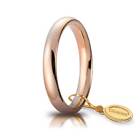 Fede Nuziale Unoaerre Comoda Confort 3 mm Oro Rosa 18 kt