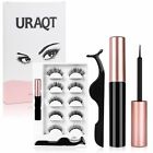 URAQTKit Ciglia Finte Magnetiche 12 Paia Impermeabile Naturali con 2 Eyeliner