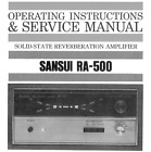 SANSUI RA-500 Schematic Diagram Service Manual Schaltplan Techniques