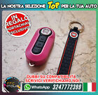 GUSCIO CHIAVE Fiat 500 500L Panda Punto Bravo Stilo ROSA + LOGO + Portachiavi