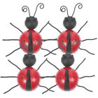 4 Pcs Ladybug Garden Statue Appliques Embellishments Sculpture