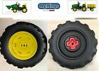 SET 4 RUOTE ANTERIORI E POSTERIORI TRATTORE PEG PEREGO J. DEERE GROUND FORCE 12V