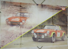 VECCHIO POSTER AUTOSPRINT FIAT ABARTH 124 RALLY AUTOMOBILISMO