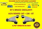 KIT 2 BRACCI OSCILLANTI TRAPEZI SUPERIORI RINFORZATI ALFA ROMEO 147 156 GT