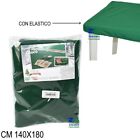 COPRITAVOLO PANNO TAVOLO DA GIOCO POKER TAPPETO VERDE CM 140X180 CON ELASTICO