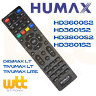 TELECOMANDO HUMAX ORIGINALE PER DECODER HD3600S2 HD3601S2 TIVUMAX LITE HD3600S2