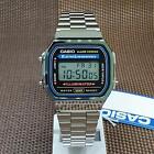 Orologio Casio A168WA-1W Sveglia Digitale Acciaio Inox Illuminatore Vintage A...