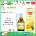 Erbamea Propoli Titolata Spray Senza Glutine Igiene Cavo Orale Benessere 30 ml