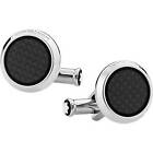 Gemelli Montblanc Extreme 2.0 124295 Cufflink Polsini Acciaio Carbonio Nero Uomo