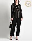 RRP €2840 BRUNELLO CUCINELLI Silk Crepe Blazer Jacket IT42 US6 UK10 M Striped