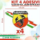 KIT 4 adesivi ABARTH Scorpione - rally - tuning FIAT500 - FIAT UNO - FIAT PUNTO