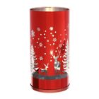 Hervit art. 29002 lampada vetro rosso Natale dia.10x20cm