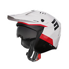 CASCO JET SHOT JUMP TRICKS MOTO ENDURO TRIAL CROSS OFF ROAD ECE 22.06 LUCIDO