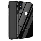 Aluminum iPhone XS Max, Cover case custodia in Vetro Organico 4h+TPU+Alluminio