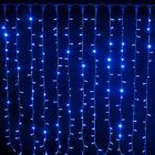 Cascata Luci Natale Esterno Tenda Luminosa Natalizia 3-10 metri fredda calda blu