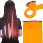 8 x Clip In Long Hair Extensions Highlight Streaks - Colourful 🌸Bargain🌸