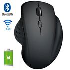 Rechargeable Ergonomic Mouse Wireless Bluetooth Mouse Bluetooth/USB Connection