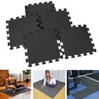 TAPPETO PUZZLE TAPPETINO FITNESS PALESTRA MULTIUSO SCHIUMA EVA 10PZ 29X29CM NERO