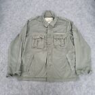 Abercrombie & Fitch Jacket Medium Green Army Military Utility Cargo Overshirt