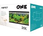 AQPET One Mini Acquario in Vetro Nero 20 Litri Completo Accessori 36x22x26cm