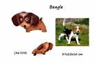 Portachiavi Pelle uomo con cane Beagle 3D in Cuoio unisex razze Cani cuccioli