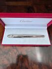 Cartier Diabolo Fountain Pen - Full Size, Platinum Godron Pinstripe, 18k
