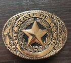 The State Of Texas Fibbia cintura Belt Buckle Vintage Brass