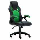 RACING GAMING OFFICE CHAIR EXECUTIVE LUMBAR SUPPORT SWIVEL PU LEATHER COMPUTER