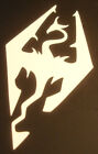 Skyrim Logo Contour Cut Vinyl Sticker - (White)