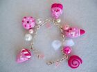 BRACELET BRACCIALETTO CHARMS IN FIMO FATTI A MANO DOLCI SWEET