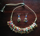 Indian Necklace Earring Set  Jewellery Bollywood Choker Women Girls Party Wear