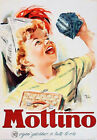 MOTTINO PUBBLICITÀ MOTTA VINTAGE ANNI  50  poster dimensioni 70 X 48 cm