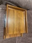 Vintage Peter Pepper Products MCM Teak Letter  2 Tier Mail Sorter Eames era