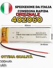 Batteria 402060 3,7V 500mAh ricaricabile Li-Po Polimeri Litio Battery Alta quali