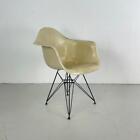 Vintage 1950s Eames Herman Miller a Dondolo Sedia IN Pergamena Bianco #4348