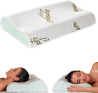 Cuscino Cervicale Memory Foam per Dormire Ortopedico Aloe Vera Guanciale a Doppi