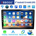 Autoradio 9" 2 DIN 4+64G Android 13 Apple Carplay GPS NAV WiFi USB Bluetooth RDS