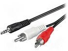 Cavo Aux Sdoppiatore RCA di 1,5mt da Jack 3,5 Stereo a 2 spina RCA Pin PC Comput